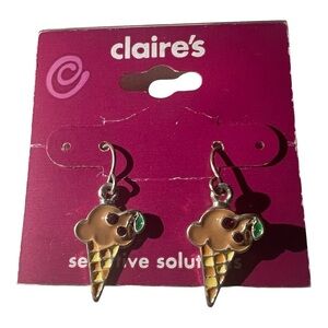 Ice cream cone earrings